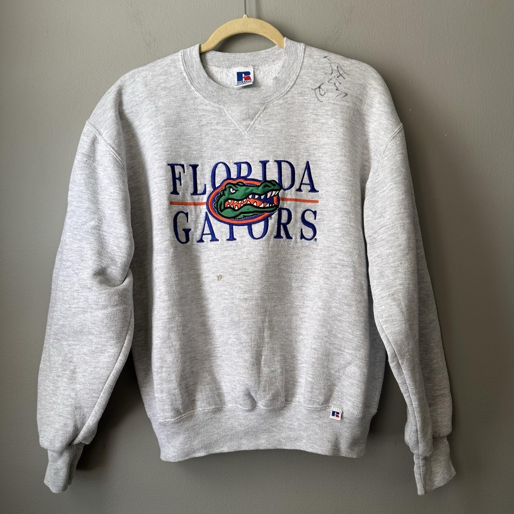Vintage Florida Gators Sweatshirt Mens Medium Gray NCAA Football‎ Russell